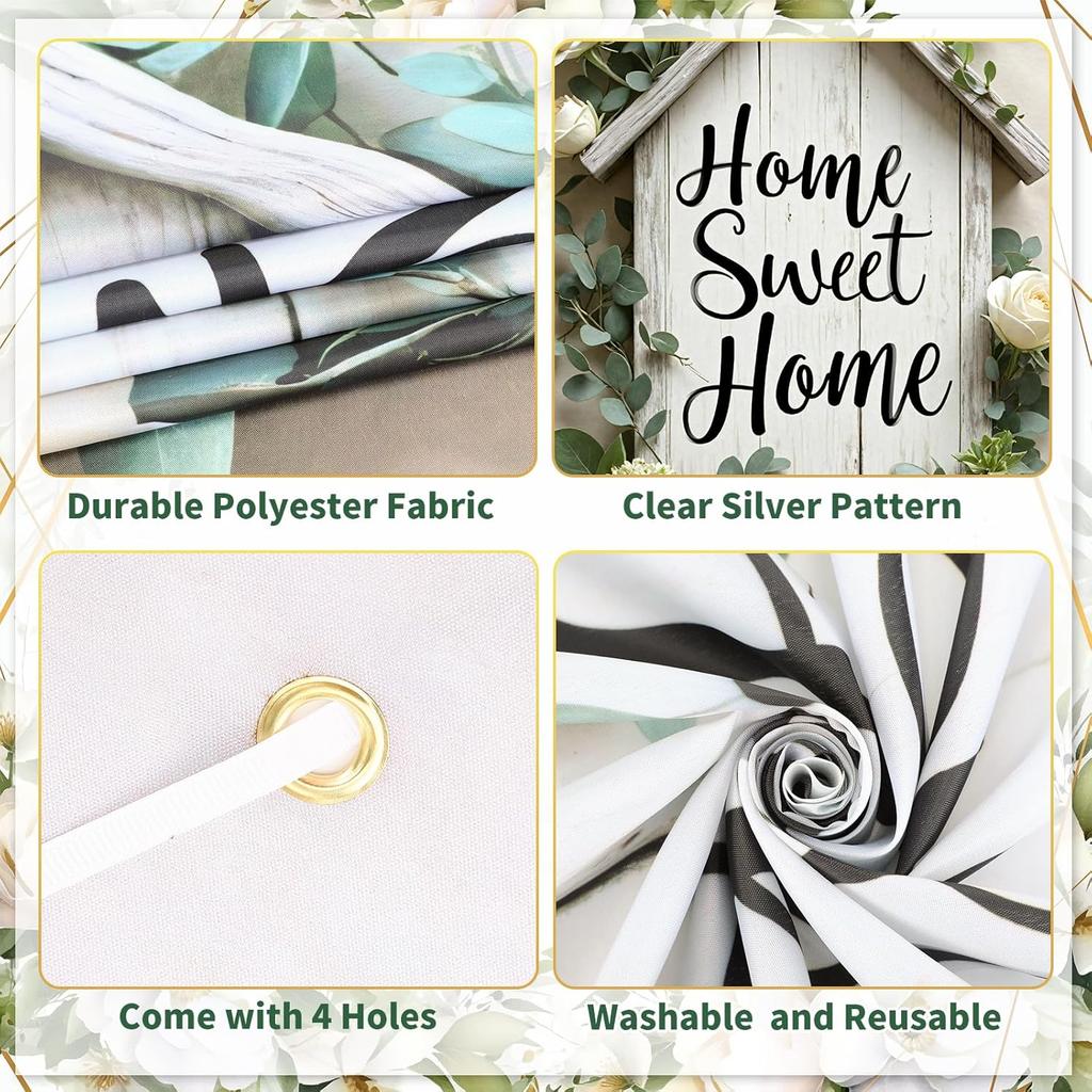 Home Sweet Home Door Cover Housewarming Party Decorations Door Banner Welcome Home Floral Backdrop Decor Greenery Leaves New Home Party Photography