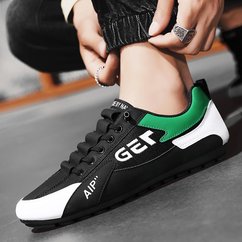 Мужская нескользящая износостойкая модная дышащая обувь с сеткой для спорта и отдыха — фото 15