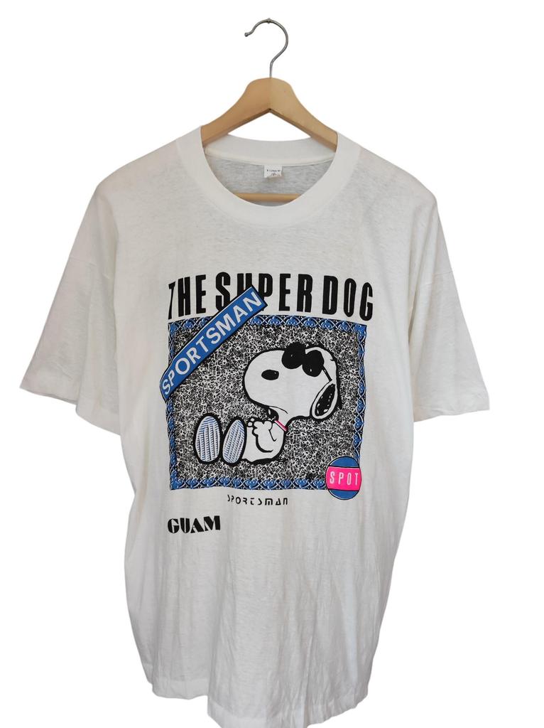 90s Snoopy and Woodstock Cartoon Network Snoopy the Superdog Guam Funky Happy Go Lucky 90s Cartoon American Vintage snoopy Large