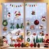 Christmas Static Cling Stickers for, Holiday Party Decoration for Living Room Bedroom, Reusable Festive Home Decor