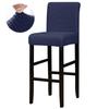 Solid Bar Chair Cover Short Back Bar Stool Slipcover For Hotel Banquet Dining Room Small Size Seat Protector