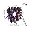 Halloween Wreath Spooky Halloween Decoration Wreath dead branch vine circle door hanging decoration for Porch Entrance