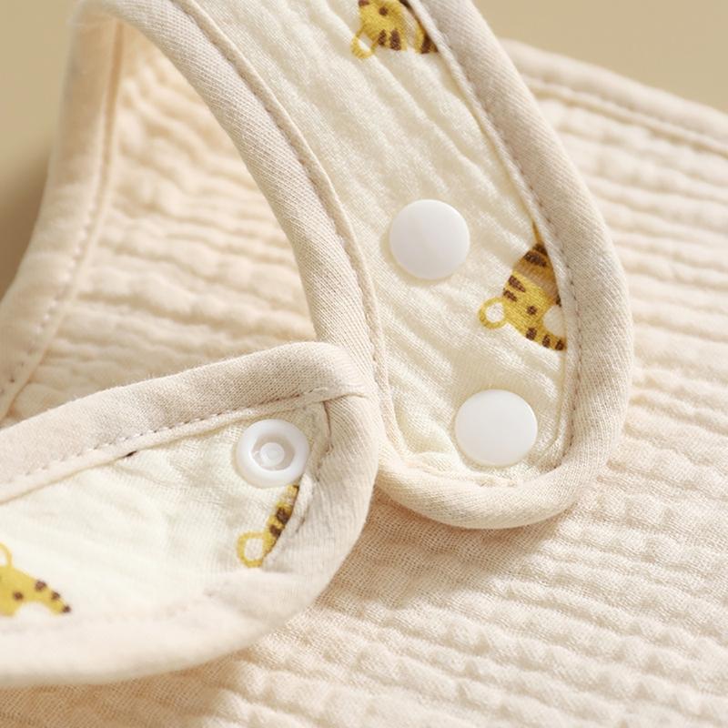 Soft & Absorbent Cotton Baby Drool Bibs 4 Layers Newborn Bibs Rabbit Lemon Pattern Baby Burp Cloth Suitable for Newborns