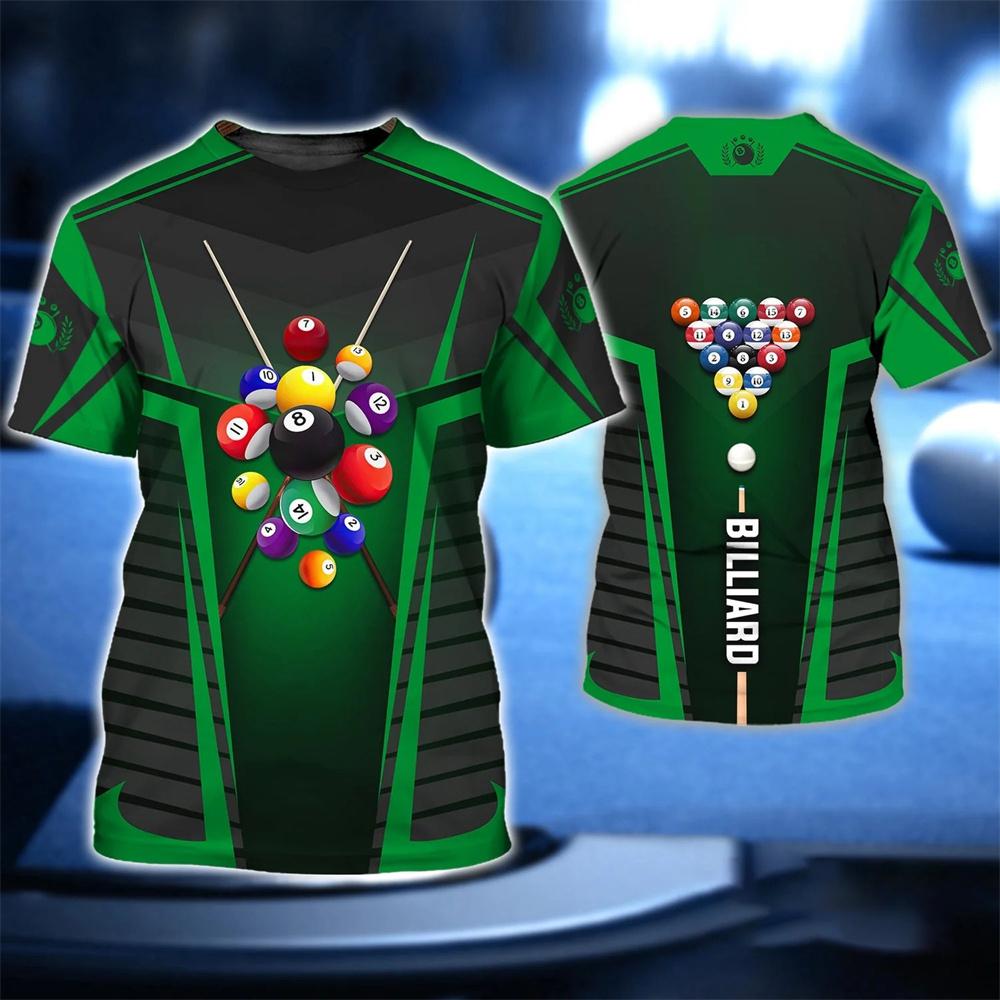 Kulečník Snooker Pivo 3D Tisk Tričko Móda Streetwear Muži Ženy O-Krk Trička Léto Oversized Harajuku Trička Unisex Topy