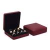 Portable Jewelry Storage Box Luxury Faux Leather Velvet Lining Solid Color Large Capacity Ear Studs Finger Ring Organizer Holder Container Case