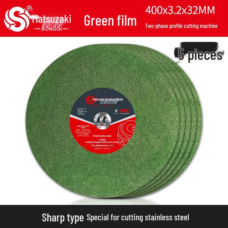 350mm Stainless Steel Cutting Disc, 4-Type Thickness, Profile Metal Grinding Wheel for 355/400 Industrial Saw Machines