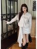 2026 Spring/Summer Women's Striped Shirt Dress - Casual, Fashionable, Bodycon Design