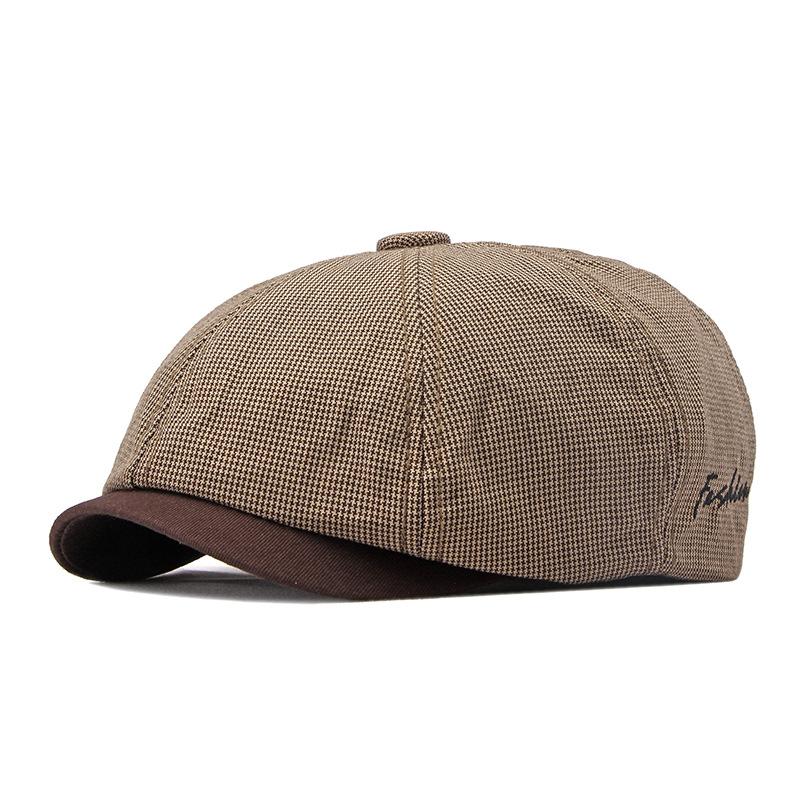 

Vintage British Style Beret Hat Classic Newsboy Design for Women Men Autumn Spring Daily Fashion Cap Adjustable Unisex Adjustable 56-58cm хаки