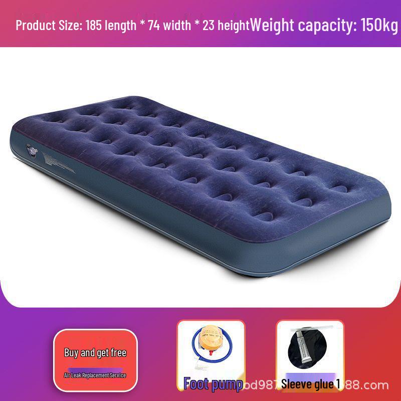 

Single Air Mattress: Foldable Inflatable Bed for Camping & Outdoor Leisure