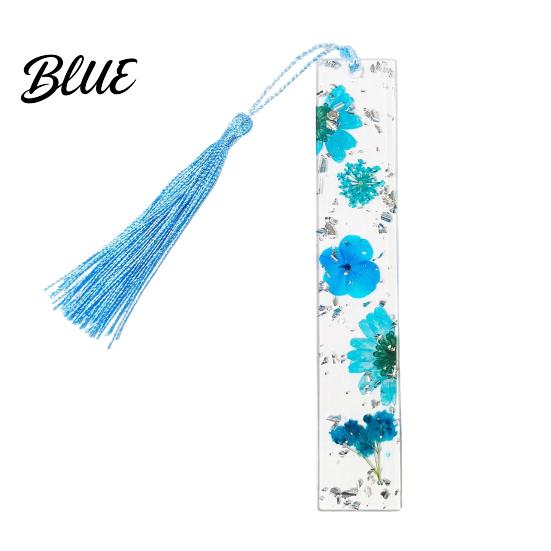 High Quality Bookmarks Dried Flower Resin with Tassels Double-Sided Magnetic Page Markers