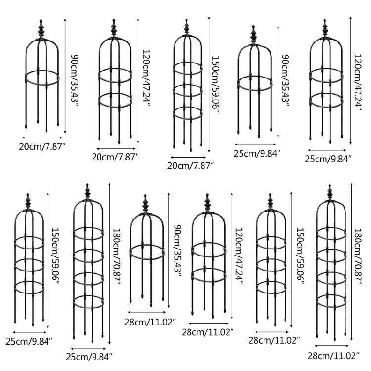 Rust-resistant Garden Stainless Steel Trellis U-Shaped Rings Garden Plant Stake