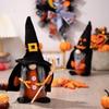 Funny Pointed Hat Witch Doll Realistic Halloween Faceless Doll Ornament  Bar Home Decor