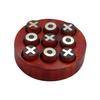 Shriji Crafts Premium Holz Rund Tic Tac Toe, Farbe Orange, Lernspielzeug