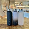 550ML Gradient Matte Handle Water Bottle - Portable Outdoor Sports Cup with Leak-Proof Lid, Durable PC Material
