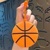 Portable Creative Sporty Ball Shaped Coin Purse Mini Waterproof Silicone Ball Shaped Pouch Cartoon Tennis Earphone Bag