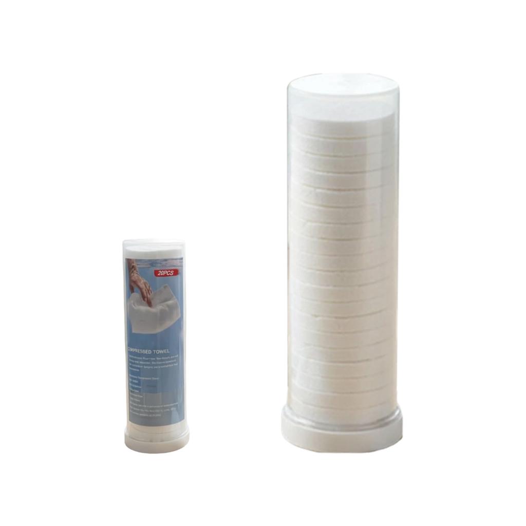 Multipurpose Mini Compressed Towel Cotton Coin Tissue For Outdoor Travel Gym Use Portable Quick Drying High Absorbency