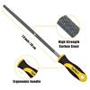 TARIST 3-Piece Metalworking File Set, 200mm, Flat, Round, and Half Round, Carbon Steel, for Metal Grinding, Deburring, and Rough Cutting, DIY