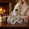 Alcohol Storage With Airtight Seal Tractor Shaped Whiskey Glass Decanter, 300ML Wine Bottle with Lid, Clear Flask Home Bar Decorative for Spirits,