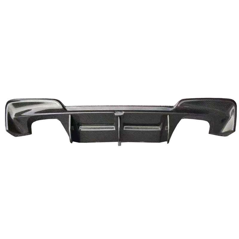 BMW 1M E82 Carbon Fiber Rear Diffuser with Dual Outlet for Quad Exhaust (2011-2013)