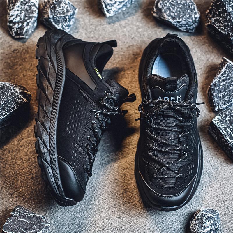 

Мужские весенние рабочие туфли Нескользящие Износостойкие Толстая подошва Увеличивающие рост Уличные спортивные Модный тренд Повседневные кроссовки 39 чёрный