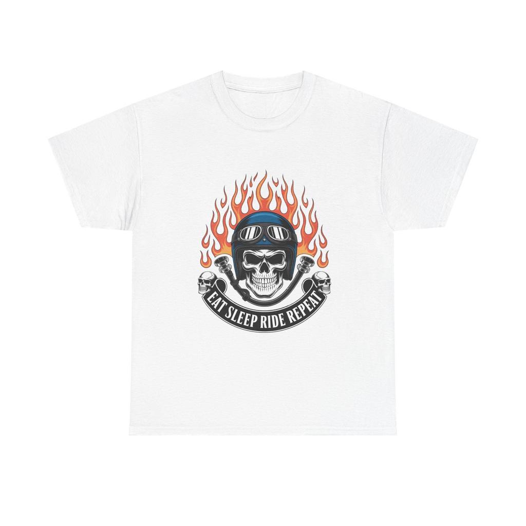 Biker T-Shirt - Eat Sleep Ride Repeat - Tee Shirt For Bikers - Bike Enthusiasts