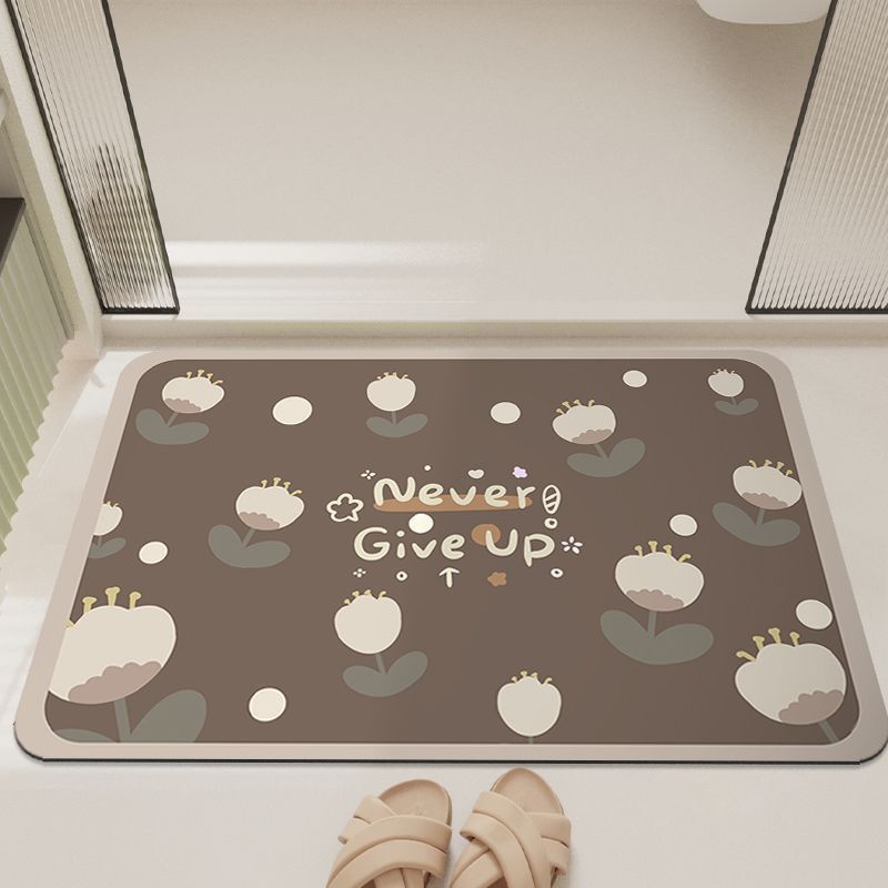 Bathroom absorbent floor mat, diatom mud quick-drying toilet, bathroom door non-slip mat, floor mat, foot mat