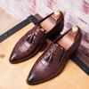 Men’s Spring Tassel Leather Slip-on Shoes: British Style Casual Business Footwear