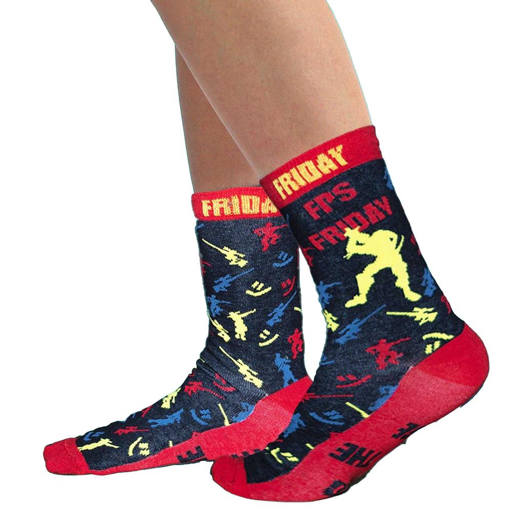 Soxy Childrens/Kids Days Of The Week And Gaming Cotton Socks (Pack of 7)