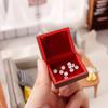 1 Set Vintage Jewelry Case 1:12 Dollhouse Miniature Accessories Mini Wooden Jewelry Box Model Toys For Doll House Decoration