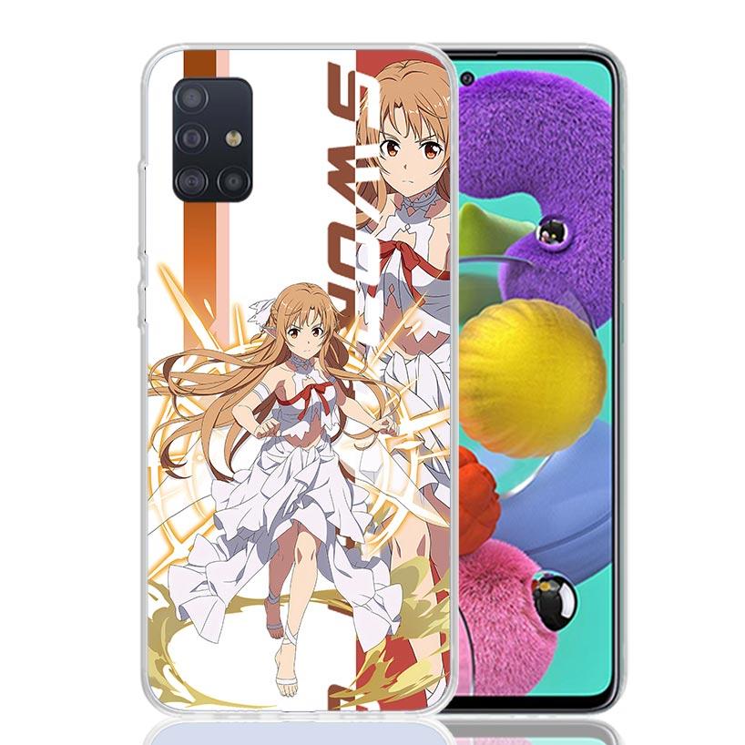 Anime Sword Art Online SAO Phone Case for Samsung Galaxy A52 A51 A50S A12 A22 A32 A72 A10S A30S A31 A71 Note 20 Ultra 10 Plus S1