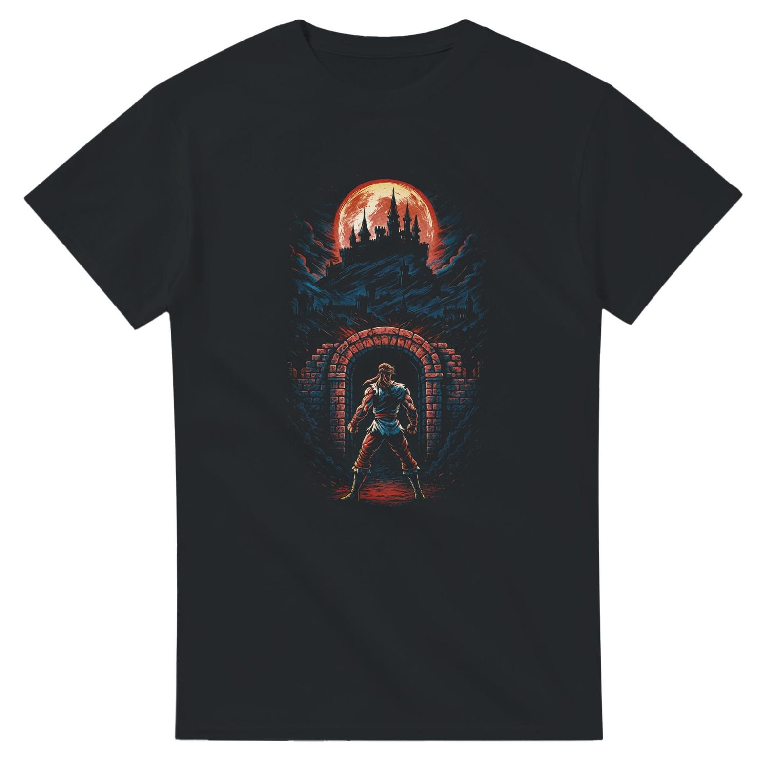 Castlevania Halftone Heavyweight Unisex Crewneck T shirt | Gildan® 5000 S