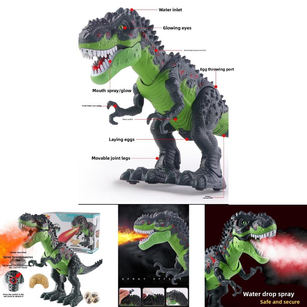 Remote Control Spray Dinosaur With Egg Laying And Projection For Childrens Gift