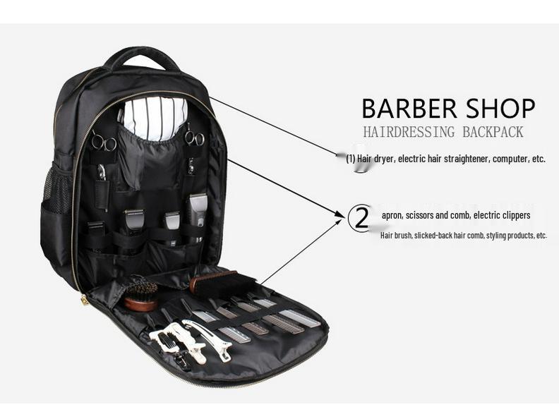 Hairdresser's Portable Backpack for Haircut Tools: Large Capacity for Hair Dryer & Electric Clippers.