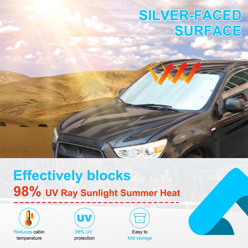 For Mitsubishi ASX RVR Outlander Sport 2011-2018 Front Windshield Window Sun Shade Visor Suction Cup Car Sunshield Curtain