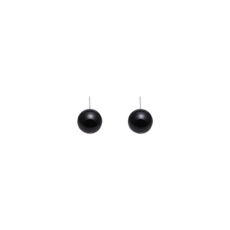 LEYIE ONYX BALL STUDS LARGE
