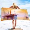 Strandlakens Zeilboot Print Hoge Absorptie Grote Zwembadlaken, Super Zacht en Sneldrogend Super Absorberend Perfect voor Cadeaus