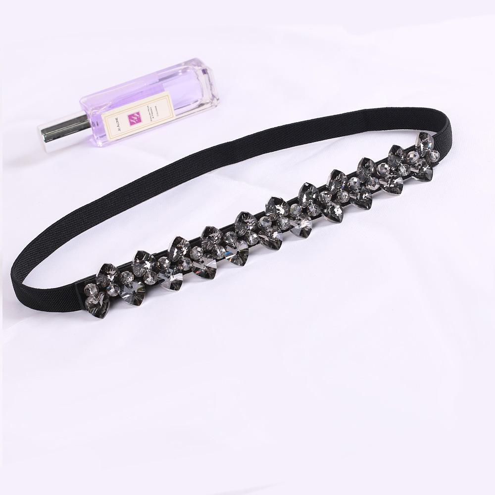 

Elegant Rhinestone Inlaid Elastic Waistband: Versatile Women s Accessory for Skirts 65 cm