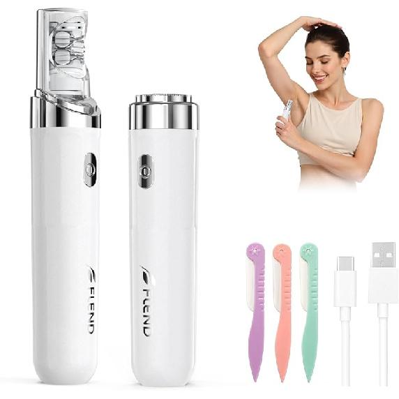 Epilator for Women, 2-in-1 Facial Hair Removal Epilator, Painless Designed Hair Remover with Built-in LED Light for Precision, Smooth Glide Hair