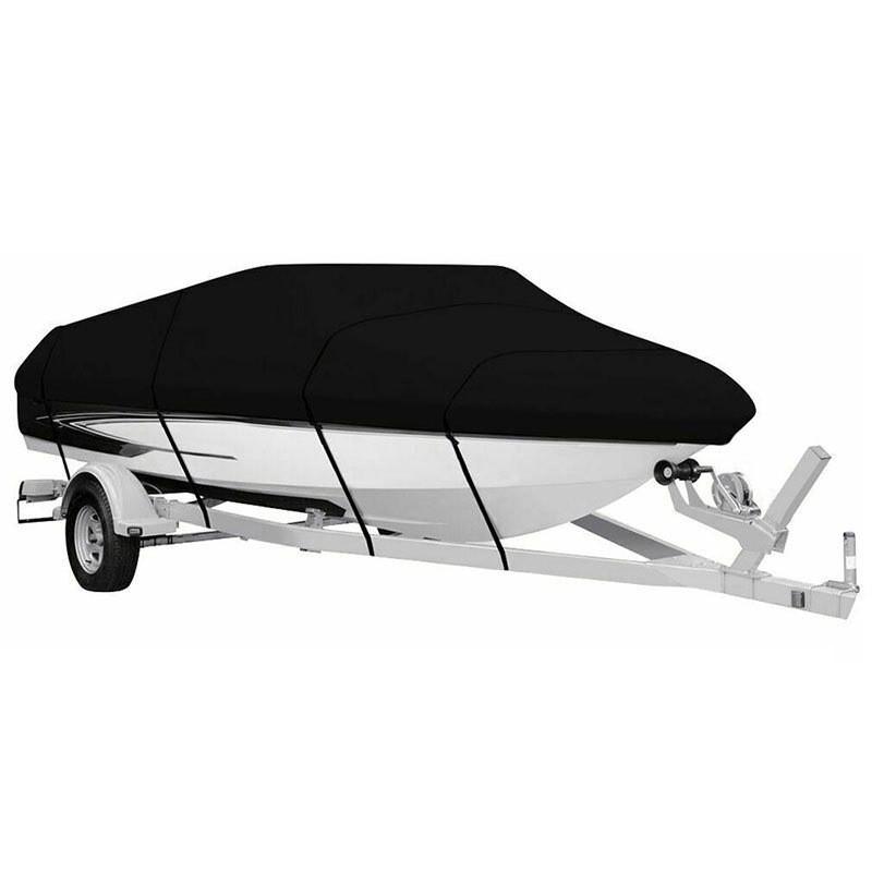 V-Shaped Outdoor Dust & Rainproof Taffeta Boat Cover - 190T Protective Sunscreen for Yachts