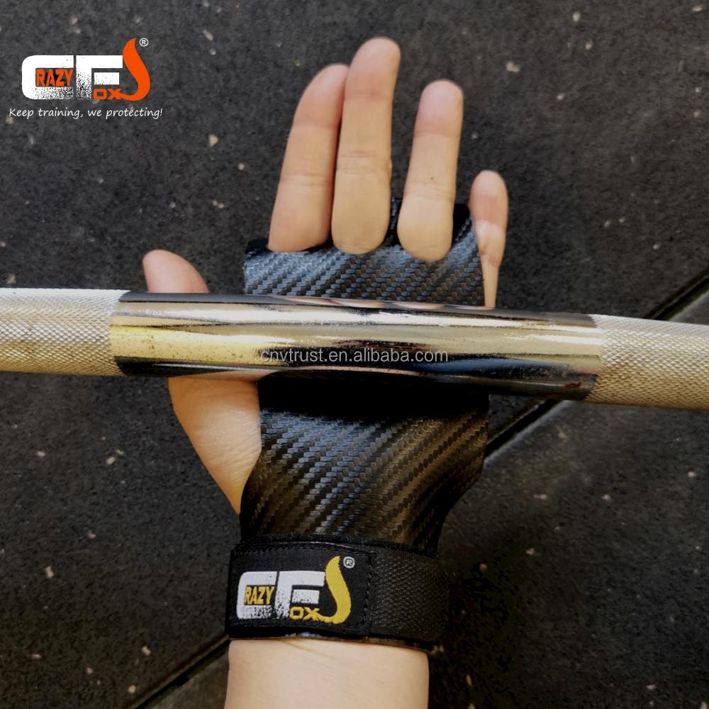 3 Hole Custom Gymnastics Grips for Pull up  Weightlifting  Body Pump Equip,sport, Carbon Fabric Gym Palm Protection Grips