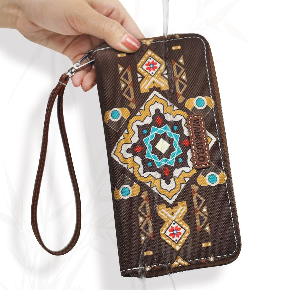 Bohemian Ethnic Style Wallet Card Case Function Anti-demagnetization and Waterproof Coin Purse