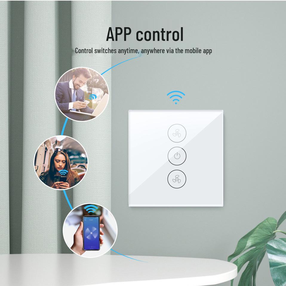 Graffiti EU WiFi Smart Fan Switch with Alexa Voice Control