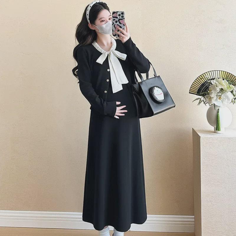 Korean Style Autumn Fashion: Elegant Maternity Wear Set