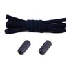1 Pair Elastic Shoelaces Round Metal Capsules Lock No Tie Shoe Laces For Sneakers Easy To Put On And Off Lazy Shoes Lace Unisex