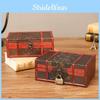 Wooden Antique Storage Box With Lock For Jewelry Cosmetics Home Decorations