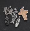 Skull Series Zombie Coffin Epoxy Pendant: Death Comes Collection for Men and Women