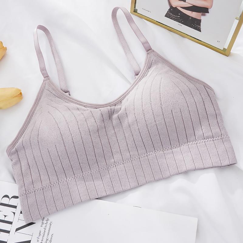 Women Seamless Sports Crop Top Sexy Bra Female Bralette Sleeveless Camis Crochet Tank Underwear Summer Lingerie Tube Top