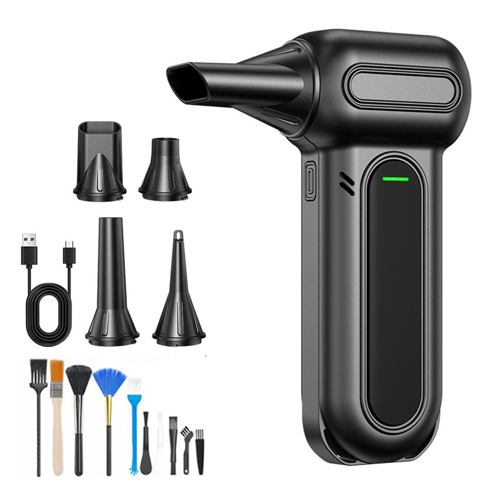 

Electric Air Duster Air Blower With 5 Nozzles,400000RPM Super Power Rechargeable 3-Gear Brushless Motor for Car/PC/Home/Outdoor чёрный