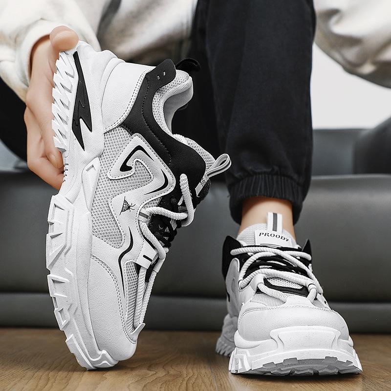 Frühlings-Mesh atmungsaktive Dad-Schuhe erhöhte Plateau-Laufschuhe Freizeit-Sportschuhe trendige Schuhe BK