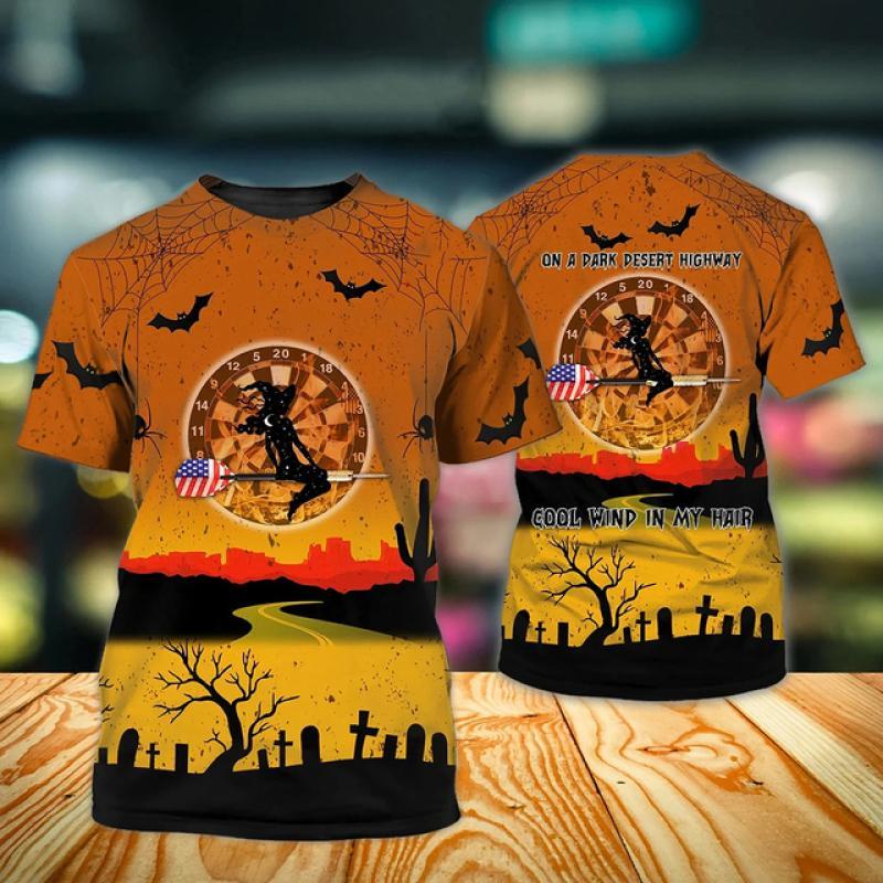 Disc Darts Sports T-shirt Men's Clothing Round Neck Short Sleeves T Shirts 3D Printed Cool Graphics Outdoor Casual Fashion Tees